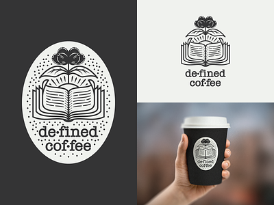 Defined Coffee badge branding design engraving etching illustration logo peter voth design vector
