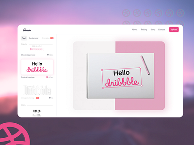 Hi Dribbbler app concept design design app desktop dribbble generator graphic design hello dribbble interface typography ui ux ux ui ux design web