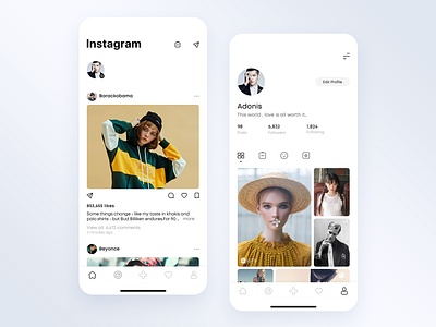 ins重设 app design mobile social contact ui ux