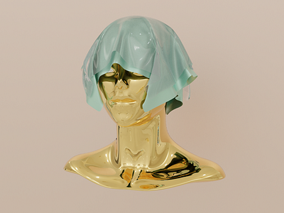 Golden Face 3d art artwork blender blender3d blender3dart character clean colorful design face gold illustration sculpture shot sketch