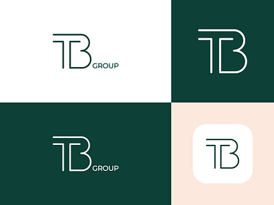 TB Group Logo branding creative design flat icon identity logo minimal typography ui web