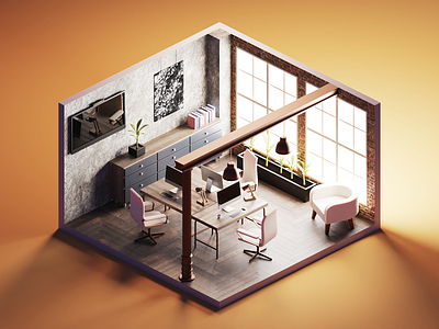 Design Studio 3d 3d art blender diorama illustration isometric render