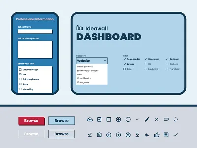 Ideawall - School Project Management Website app design flat icon logo minimal ui ux web website