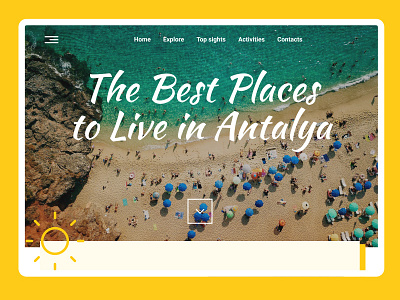 Antalya City Landing Page antalya city guide dailyui dailyui 001 design landing page landingpage sun turkey ui ux web web design website