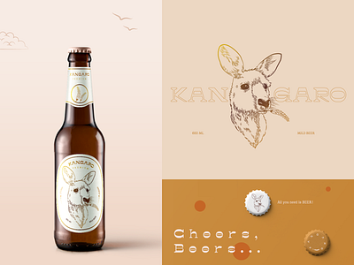 Kangaro Beer adobe illustrator adobe photoshop beer beer brand brand illustration branding branding and identity design illustration illustration art illustration design illustrations illustrator india kangaro