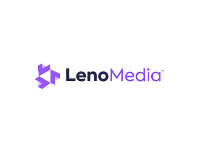 Leno media - Logo Design 3d logo brand designxpart identity letter logo logo concept logo design logotype mark media media logo design play logo player