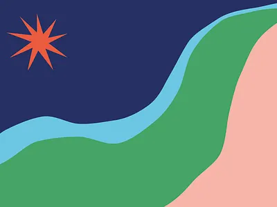 This vibe bike park branding brighton colour illustration