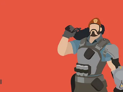 Brimstone - VALORANT 2d charachter charachterdesign flat illustration minimalist valorant