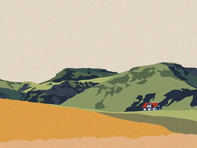 Iceland journey, Part.01 editorial illustration fjord iceland journey landscape illustration nature illustration poster design roadtrip