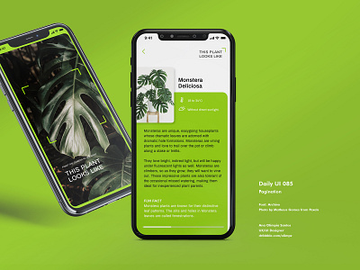 Pagination #085 DailyUi Challenge app appdesign dailyui dailyui085 dailyuichallenge design gradient information interfacedesign number pagination plants search ui uidesign xd