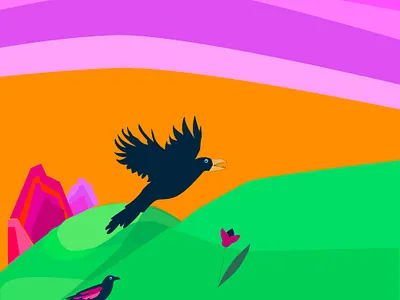 SpringTime 2020 - Birds and Flowers illustration