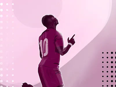 Sadio Mane art digital painting illustration