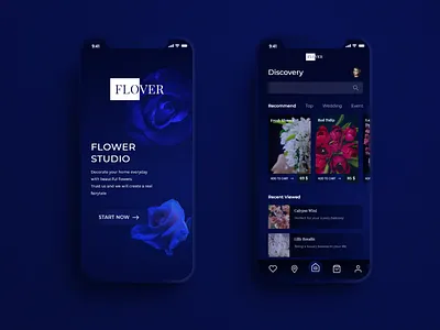 Flowers shop app appdedign concept design e commerce floral flowers flowerstudio gift interface mobile plants portfolio shop ui uidesign uiux