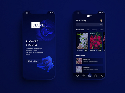 Flowers shop app appdedign concept design e commerce floral flowers flowerstudio gift interface mobile plants portfolio shop ui uidesign uiux