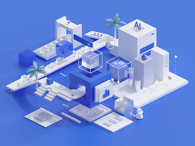 Geetest factory 3d arnold render c4d design illustration octane render render