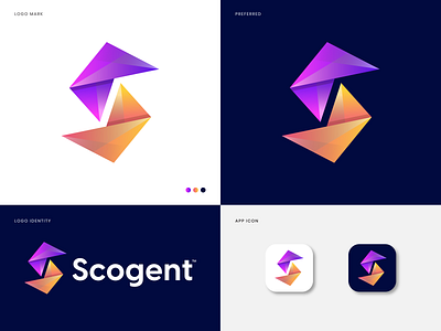 scogent - logo design | S letter modern logo (Unused) abstract logo app app logo best logo best logo design branding graphicbooss icon icon design logo logo 2020 logo design concept logo design trend 2020 logo designer modern logo s letter logo s mark logo scogent logo typography vector