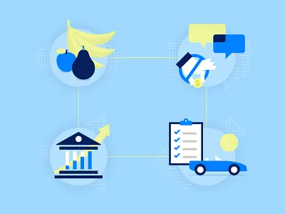 Vivid Icons banana bright car finance icon illustration