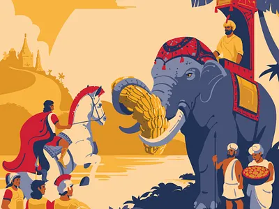 Illustration for the book adobeillustrator animal art coolinary design design art digitalart digitalillustration drawing elephant food history horse illustration illustrator india sketch vector vector illustration vectorart