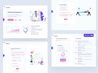 Covid19 Screening Tool application ui covid covid 19 covid 19 covid19 doctor doctor app health health app medical medical app pandemic recent saas design screening software design trend trendy trendy design ux ui