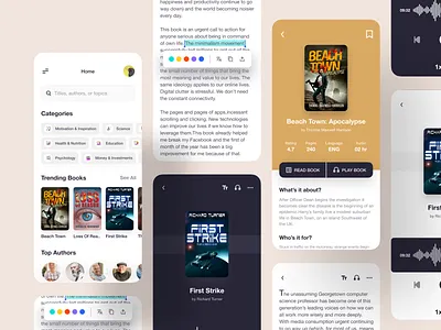 E-Book Mobile App - UX/UI app book shop book store booking app books courses ebook ecommerce education event ios app library mobile mobile app design news app product reader app reading app real estate uiux