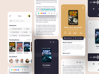 E-Book Mobile App - UX/UI app book shop book store booking app books courses ebook ecommerce education event ios app library mobile mobile app design news app product reader app reading app real estate uiux