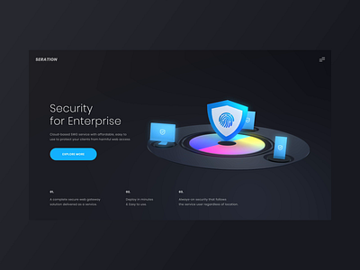 Secure Website 3d concept design layout product design ui ux uxui visual