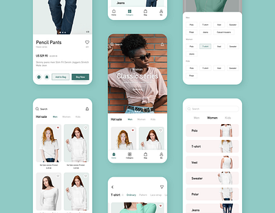 Fashion shopping app app design mobile ui ux