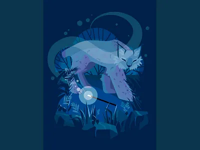 Patronus Lynx animals harrypotter illustration lynx magic patronus vector