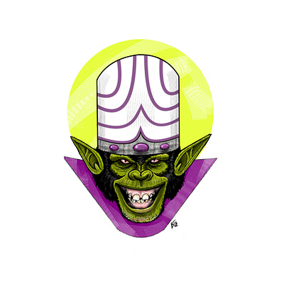 Mojo JoJo digital art drawing fan art illustraion sketch villian