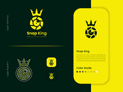 Camera king logo design best dribbble shots camera click colorful logo flat logo gradient logo illustration minimal camera logo minimalist mobile camera logo photography photography landing page popular dribbble shots rimonhasand601 snap video camera logo