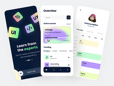 Online Education App #2 academy adobexd app app design buy course clean colorful courses education app gradient graphic design learning aoo new online popular student teaching ui ui design ui ux