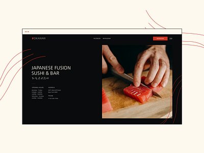 Japanese Restaurant Website Design (Template Kit) graphicdesign japanese mobile restaurant ui userexperiance userinterface ux web webdesign website websitedesign