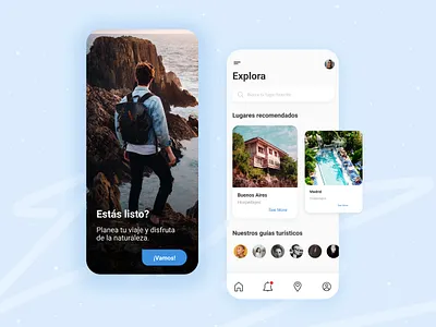 App de Viajes ✈ - UX/UI app app design app ui booking lifestyle mobile app tourism travel agency travel app travel art trip planner ui vacation