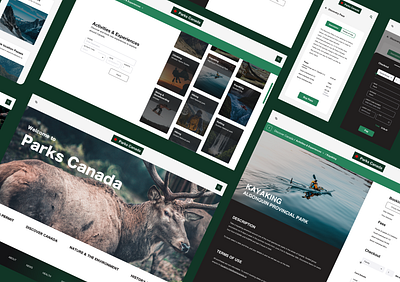 Parks Canada web re-design canada creative direction nature parks ui design ux design web web design website