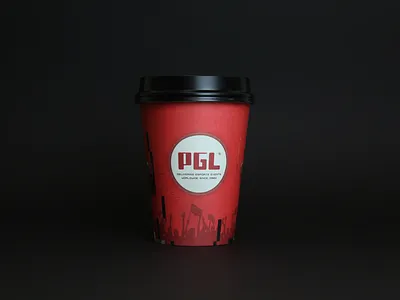 PGL coffee cup design brand branding cup cupdesign design dribbble package packagedesign packages