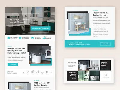 Web Design Concepts For Bathroom Accessories branding design ecommerce design interface ui uiux user experience web webdesign website design