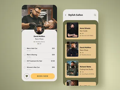 Salon app app design barber barber booking barber shop beauty beauty salon beauty salon design booking booking app creative app expert booking app hair stylist hair stylist app handyman profile salon salon app stylish salon trainer app trainer booking app