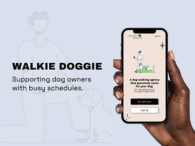 Walkie Doggie App Case Study design product typography ui ux