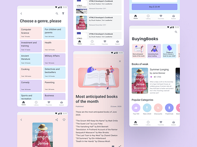 Book Shop BuyBooks androidapp books bookshelf bookshop bookstore branding colorfull materialdesign