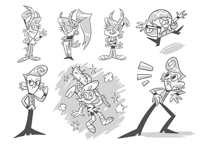 Demon Jeannie Sketches character characterdesign characters childrens illustration design digital illustration illustrator photoshop project ps rough sketch sketches studies study tvseries