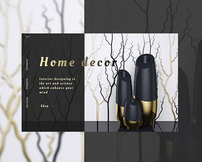 The first screen/ Home decor design ui uidesign uiinspiration ux web webdesign website website design