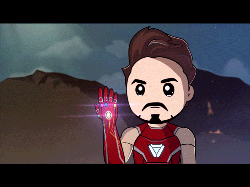 And I...am... animation end game fan art illustration iron man marvel