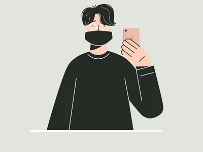 selfie illustration animation art design flat illustration illustrator minimal vector