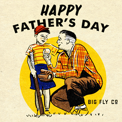 BF FathersDay 2020 baseball dad fathersday fatherson illustration retro retrosupplyco son texture type vintage