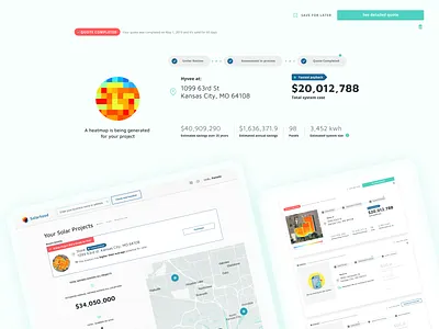 Solarhood B2B b2b crema desktop solar ui web app