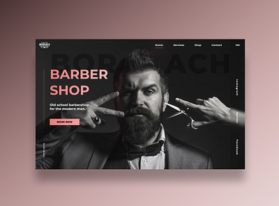The first screen/ Barbershop design ui uidesign uiinspiration ux web webdesign website website design