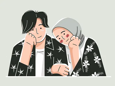 couple illustration animation art character couple design flat illustration illustrator love minimal vector