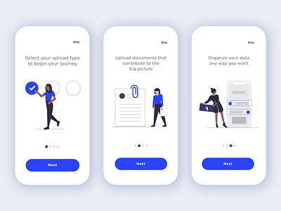 App Walkthrough app app walkthrough illustration intro minimal minimalist mobile app onboarding onboarding ui people illustration ui ui design ux ux design vector vector illustration walkthrough wizard