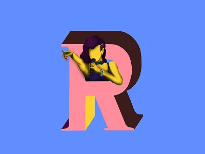 R - 36daysoftype 36daysoftype art illustration music rihanna singer vector