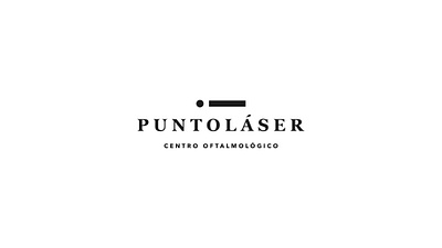 Punto Láser branding design lettering logo logotipo logotype monogram monograma ophtalmic typography